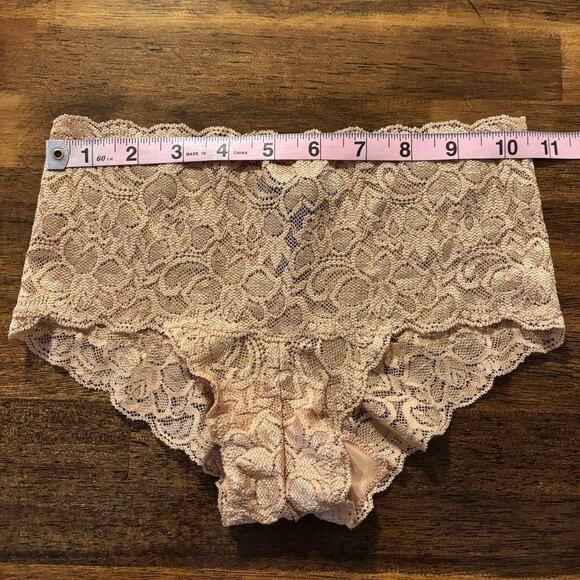 Quince Women’s XS Bralette and Cheeky Underwear Stretchy Lace Golden Clay Set - Picture 14 of 16